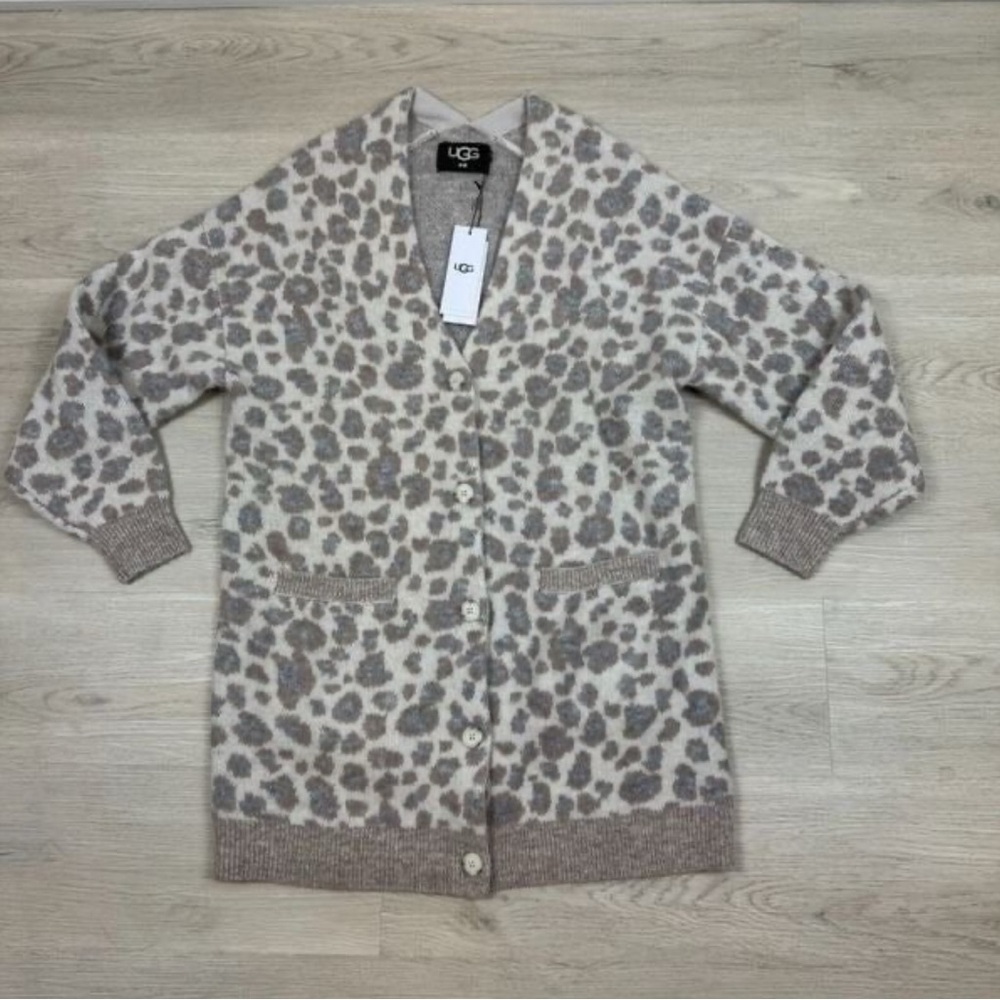 UGG Tomara Leopard Print Oversized Cardigan